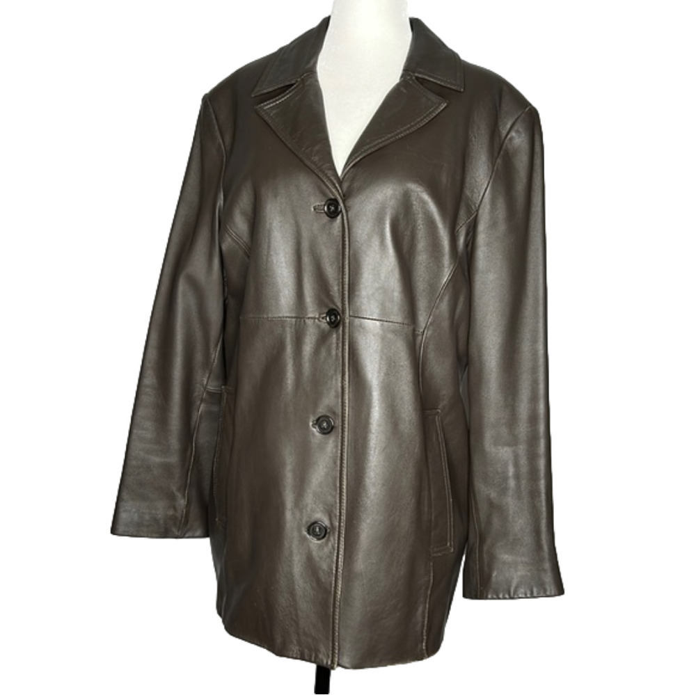 Danier Brown Blazer Style Leather Jacket